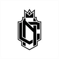 NC Logo monogram design template vector
