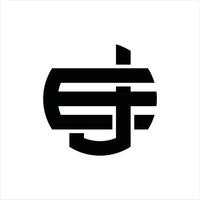 JE Logo monogram design template vector