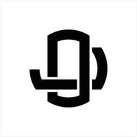 OJ Logo monogram design template vector