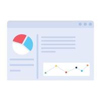 Modern icon of data analysis in flat style vector