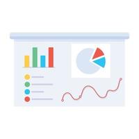 Modern icon of data analysis in flat style vector