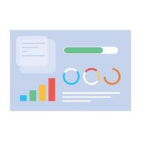 Modern icon of data analysis in flat style vector