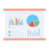 Modern icon of data analysis in flat style vector