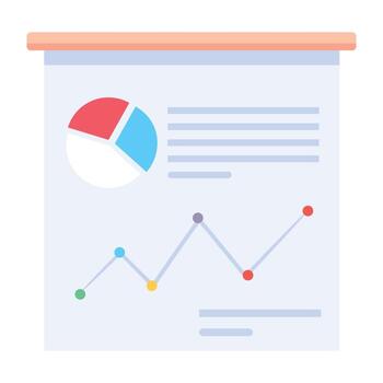 Modern icon of data analysis in flat style vector