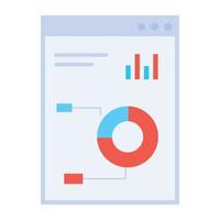 Modern icon of data analysis in flat style vector