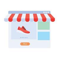 Flat vector icon of eshopping