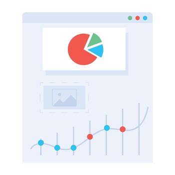 Modern icon of data analysis in flat style vector