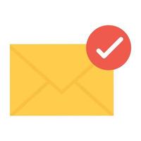 Modern flat icon design of message vector