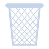 Here is a trendy flat icon of a dustbin vector