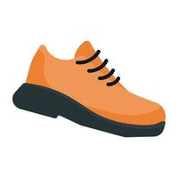 A scalable flat icon of formal shoe vector