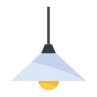 A flat icon of ceiling lamp vector