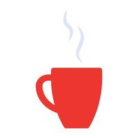 Modern flat icon of coffee cup vector