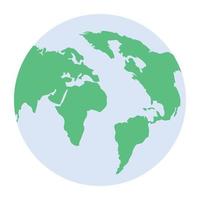 Here is a flat icon of world globe vector