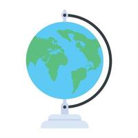 Easy to use flat icon of table globe vector