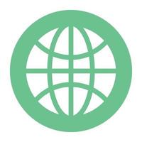 An editable flat icon of web browser vector