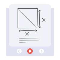 Flat vector icon of a geometry