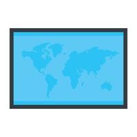 A world map flat vector icon