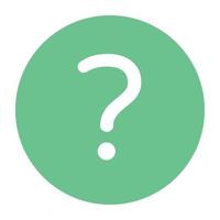 Flat vector icon of question