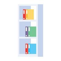 A books rack flat vector icon