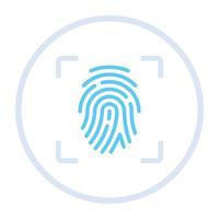 Biometric scanning flat icon design vector