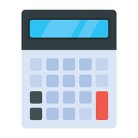 Adding device, flat icon of a calculator vector