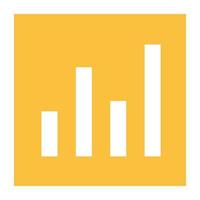 Statistics icon designed in a flat style vector