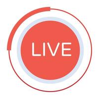 Check out flat icon of live vector