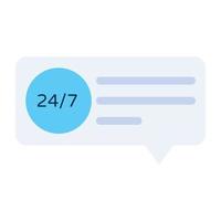 Modern flat icon design of message vector