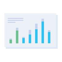 Trendy flat icon of web analytics vector