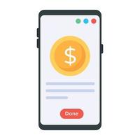 Grab a flat icon of online payment vector