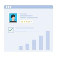 Trendy flat icon of web analytics vector