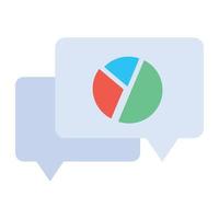 Trendy flat icon of web analytics vector