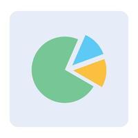 Trendy flat icon of web analytics vector