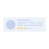 Flat vector denoting customer reviews