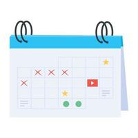 A customizable flat icon of task planning vector