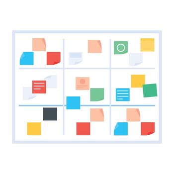 A customizable flat icon of task planning vector