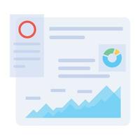 Trendy flat icon of web analytics vector