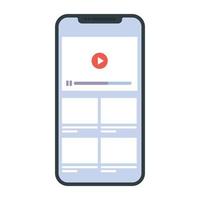 Well-designed flat icon of mobile interface vector