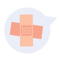 Flat vector icon of a bandage