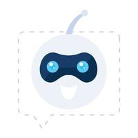 Modern flat icon of robot face vector