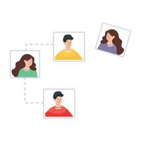 A social network flat icon design vector