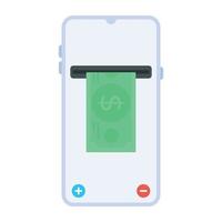 Grab a flat icon of online payment vector