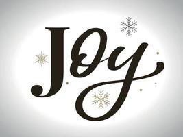 Joy text vector written with an elegant typography.