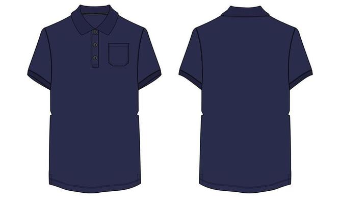 Polo Shirt Template Illustrator Vector Art, Icons, and Graphics for ...