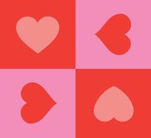 colección de ilustraciones de corazón, conjunto de iconos de símbolo de amor, símbolo de amor vector