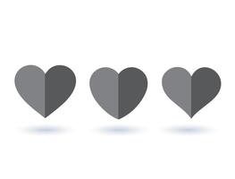 Collection of heart illustrations vector