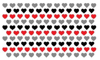 Collection of heart illustrations set vector