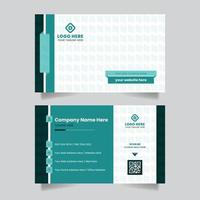 Modern creative business card and name card visiting card horizontal simple clean template design vector