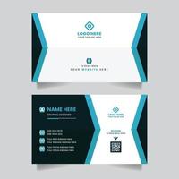 Modern creative business card and name card visiting card horizontal simple clean template design vector