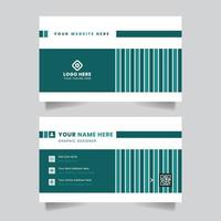 Modern creative business card and name card visiting card horizontal simple clean template design vector